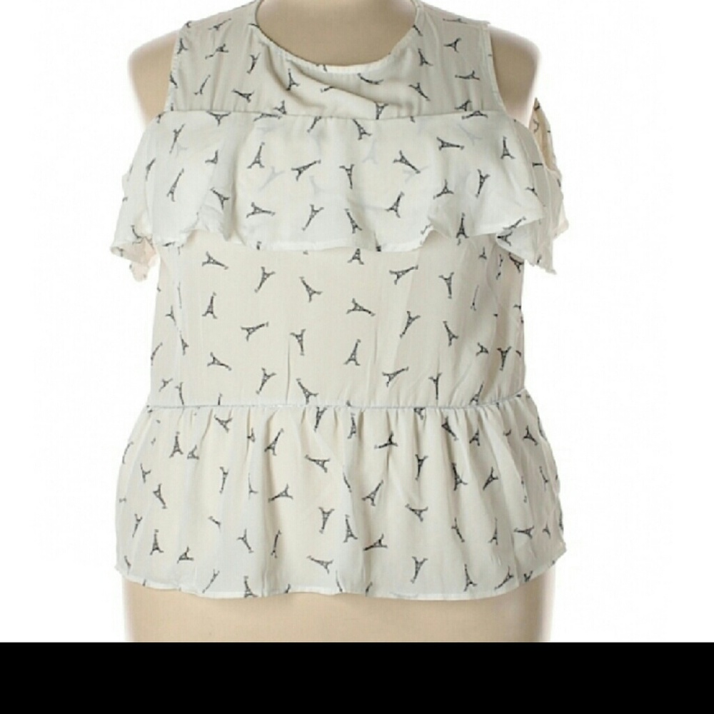 NWT Extra Touch Cold Shoulder Blouse